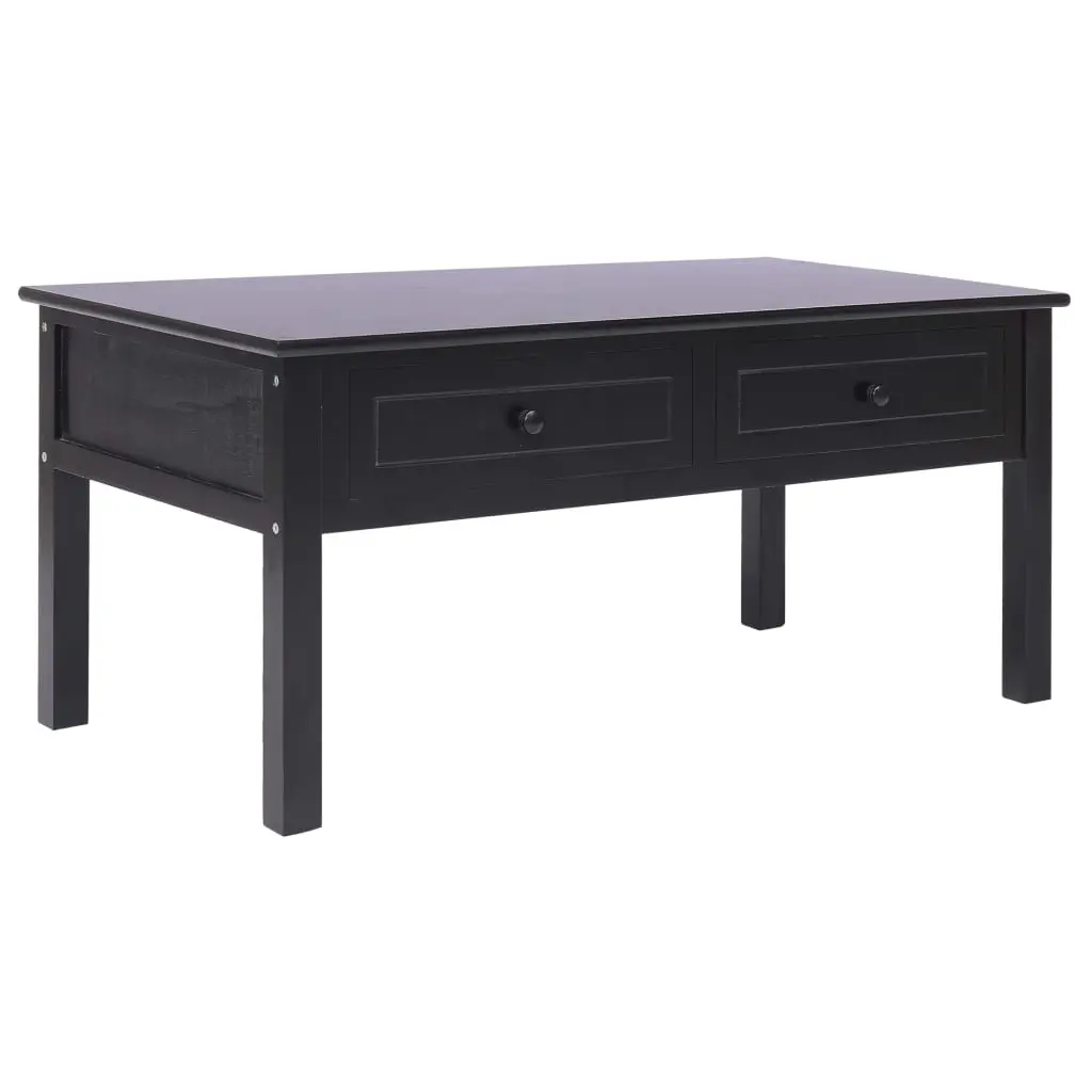 Coffee Table Black 100x50x45 cm Wood 284138 - Furniture