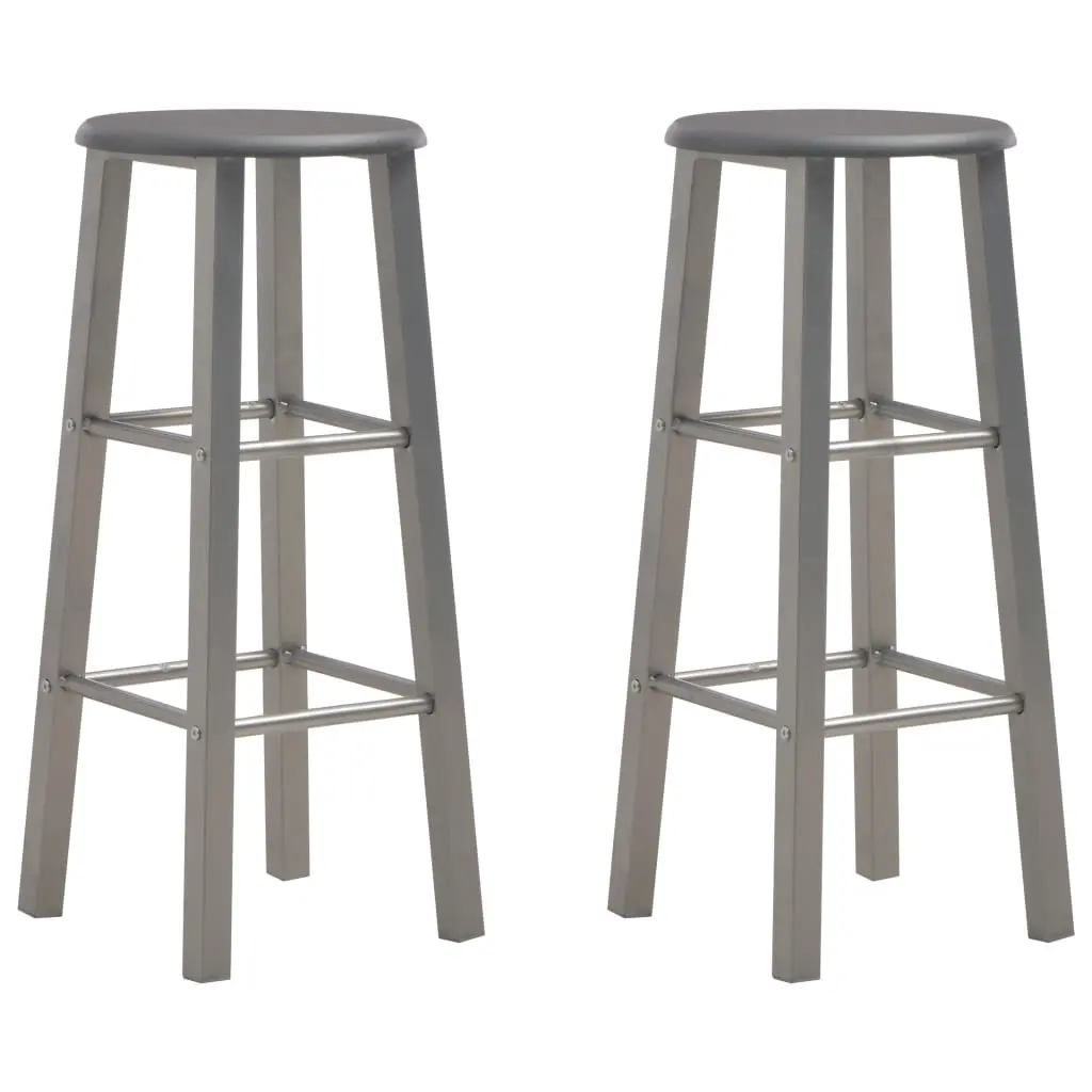 Bar Stools 2 pcs Anthracite MDF 284387 - Furniture