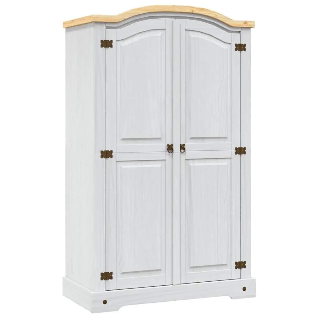 Wardrobe Mexican Pine Corona Range 2 Doors White 282620 - Furniture