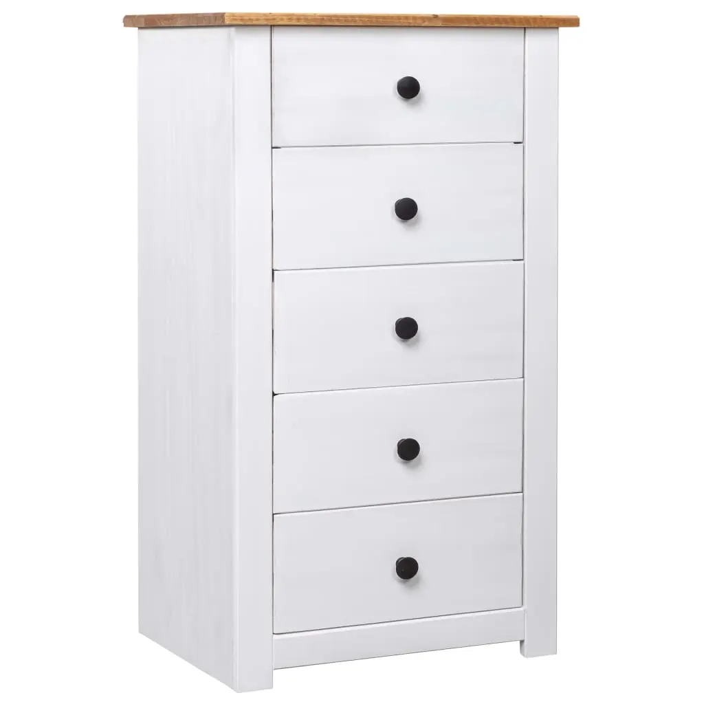 Sideboard White 46x40x89 cm Pine Panama Range 282651 - Furniture