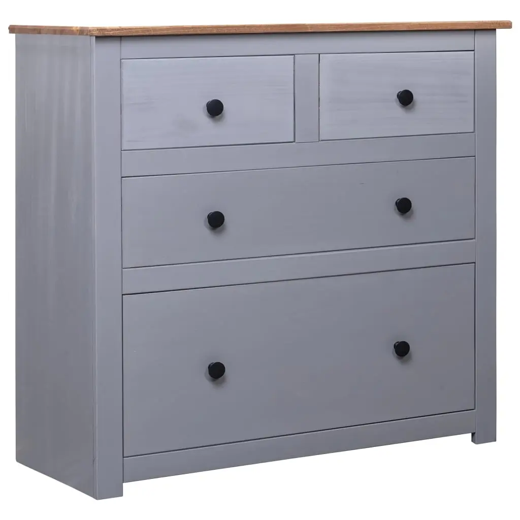 Sideboard Grey 80x40x83 cm Pinewood Panama Range 282656 - Furniture