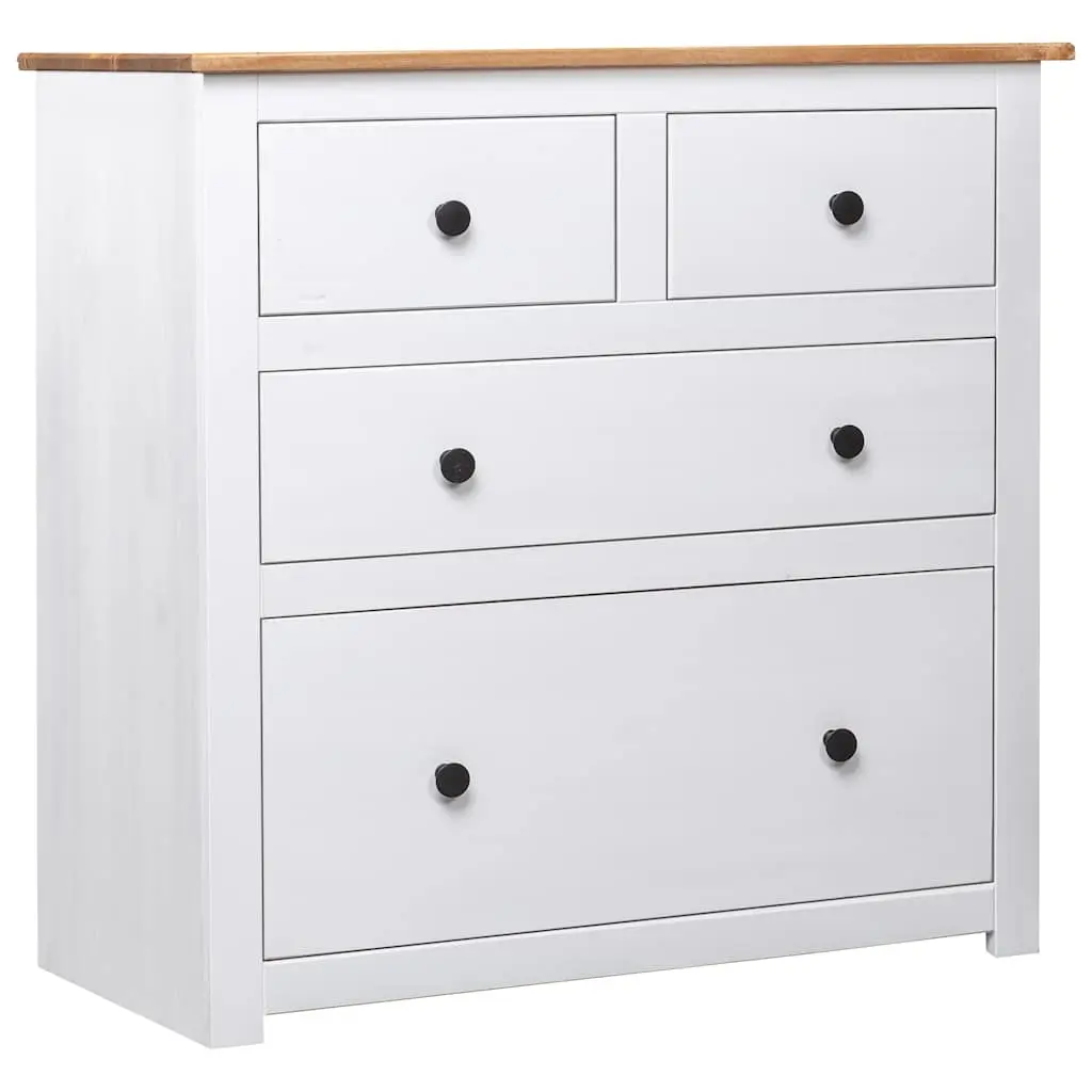 Sideboard White 80x40x83 cm Pinewood Panama Range 282657 - Furniture