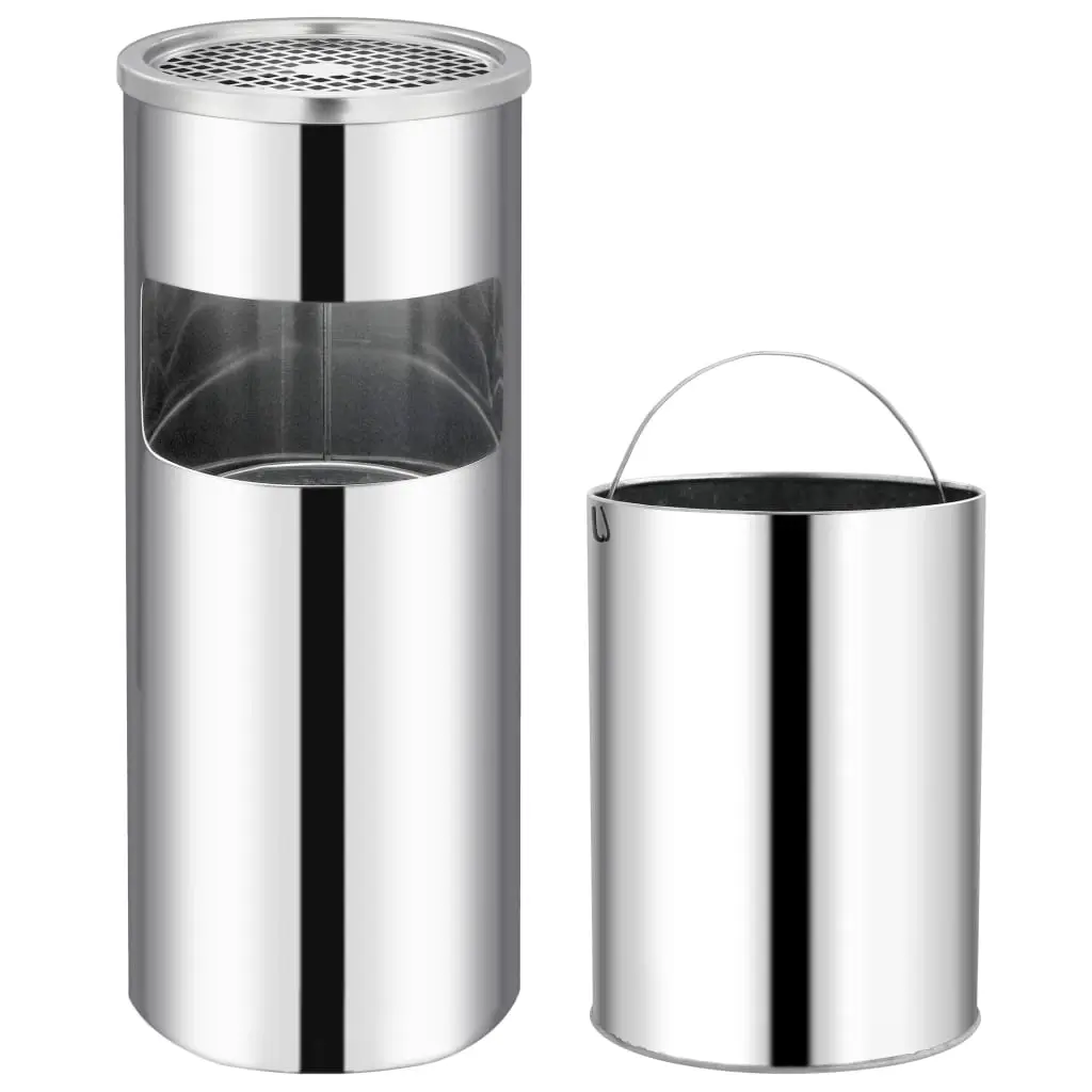 Ashtray Dustbin Hotel 30 L Stainless Steel 51087 - Home & Garden