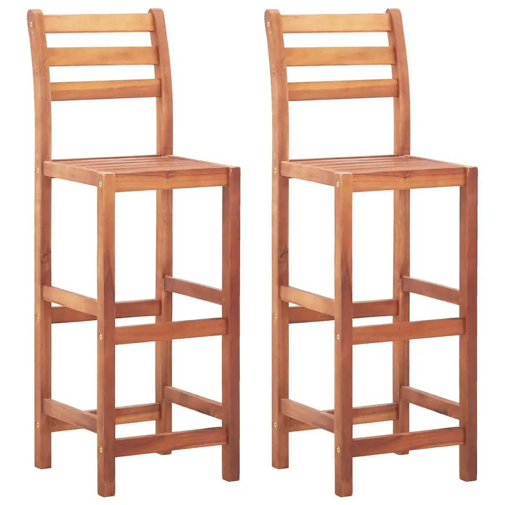 Bar Chairs 2 pcs Solid Acacia Wood 46314 - Furniture