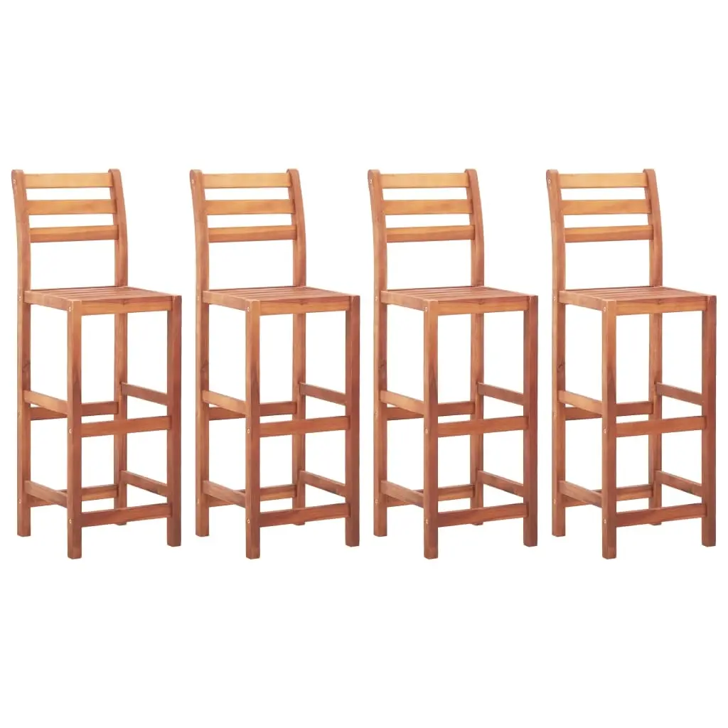 Bar Chairs 4 pcs Solid Acacia Wood 46315 - Shop Dining Chairs & Bar Stools