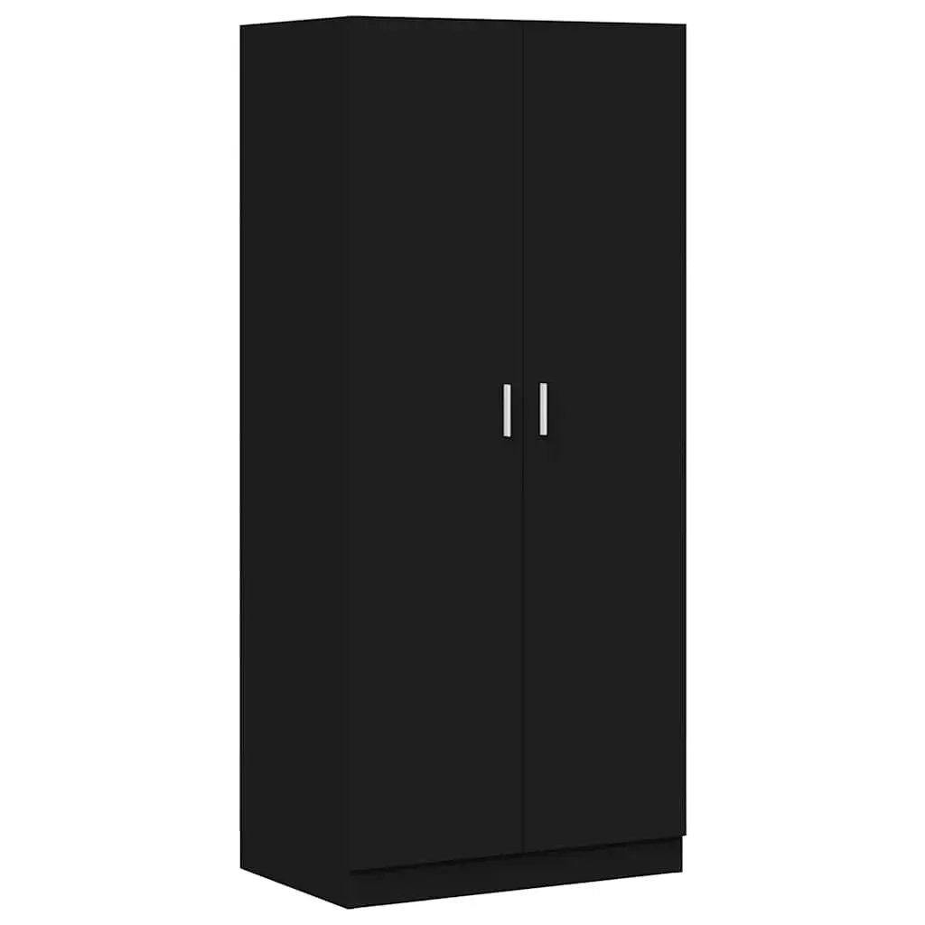 Wardrobe Black 80x52x180 cm Engineered Wood 800622 - Furniture
