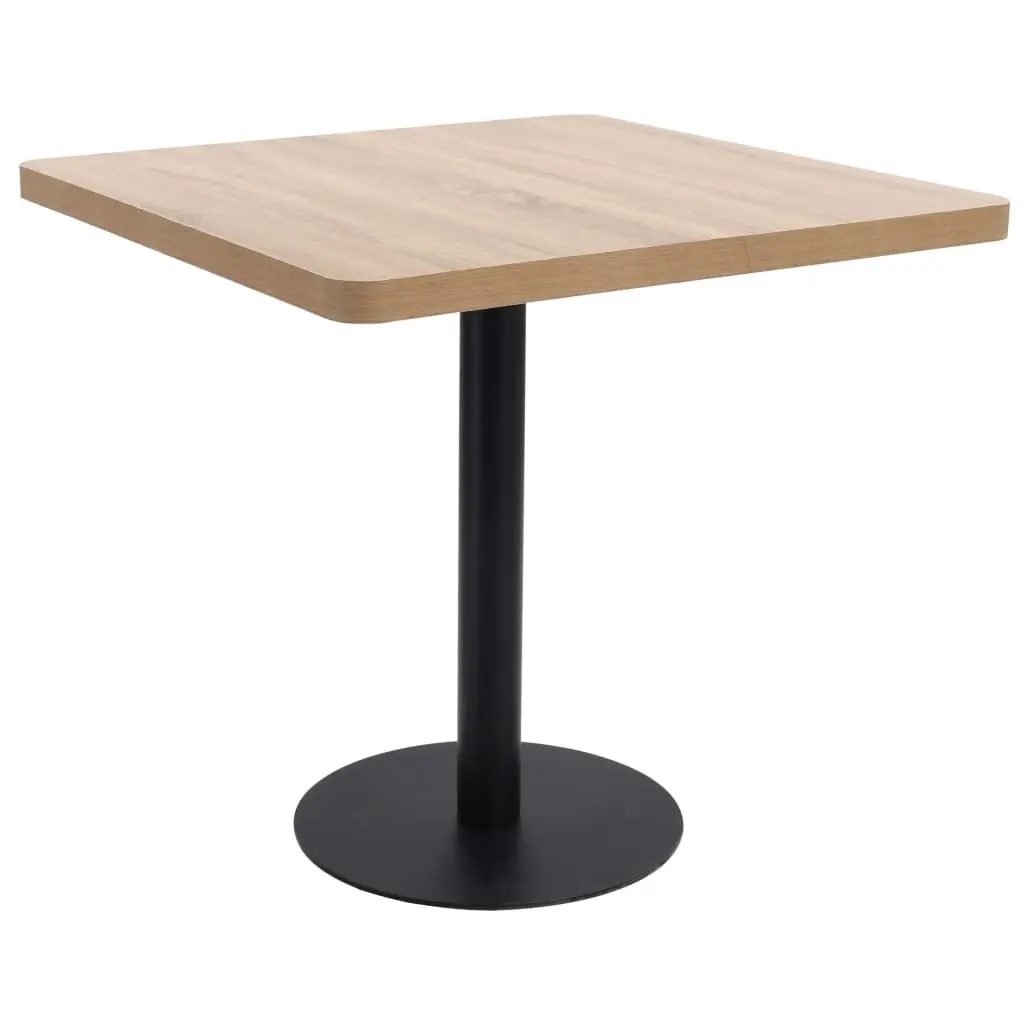 Bistro Table Light Brown 80x80 cm MDF 286433 - Furniture