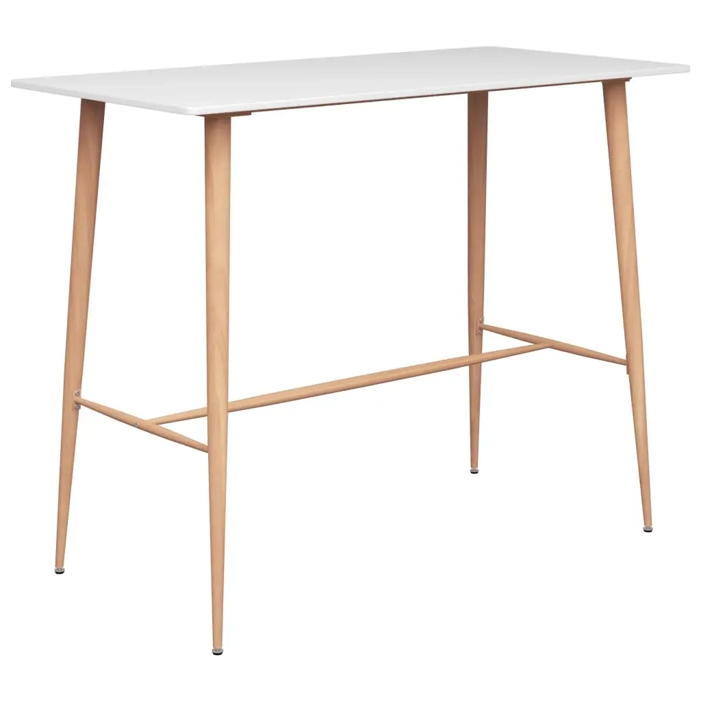 Bar Table White 120x60x105 cm 248145 - Furniture
