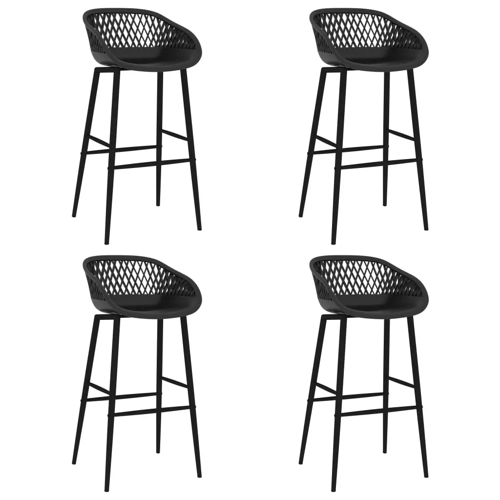 Bar Chairs 4 pcs Black 248161 - Furniture