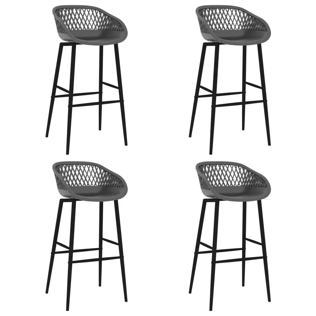 Bar Chairs 4 pcs Grey 248163 - Furniture