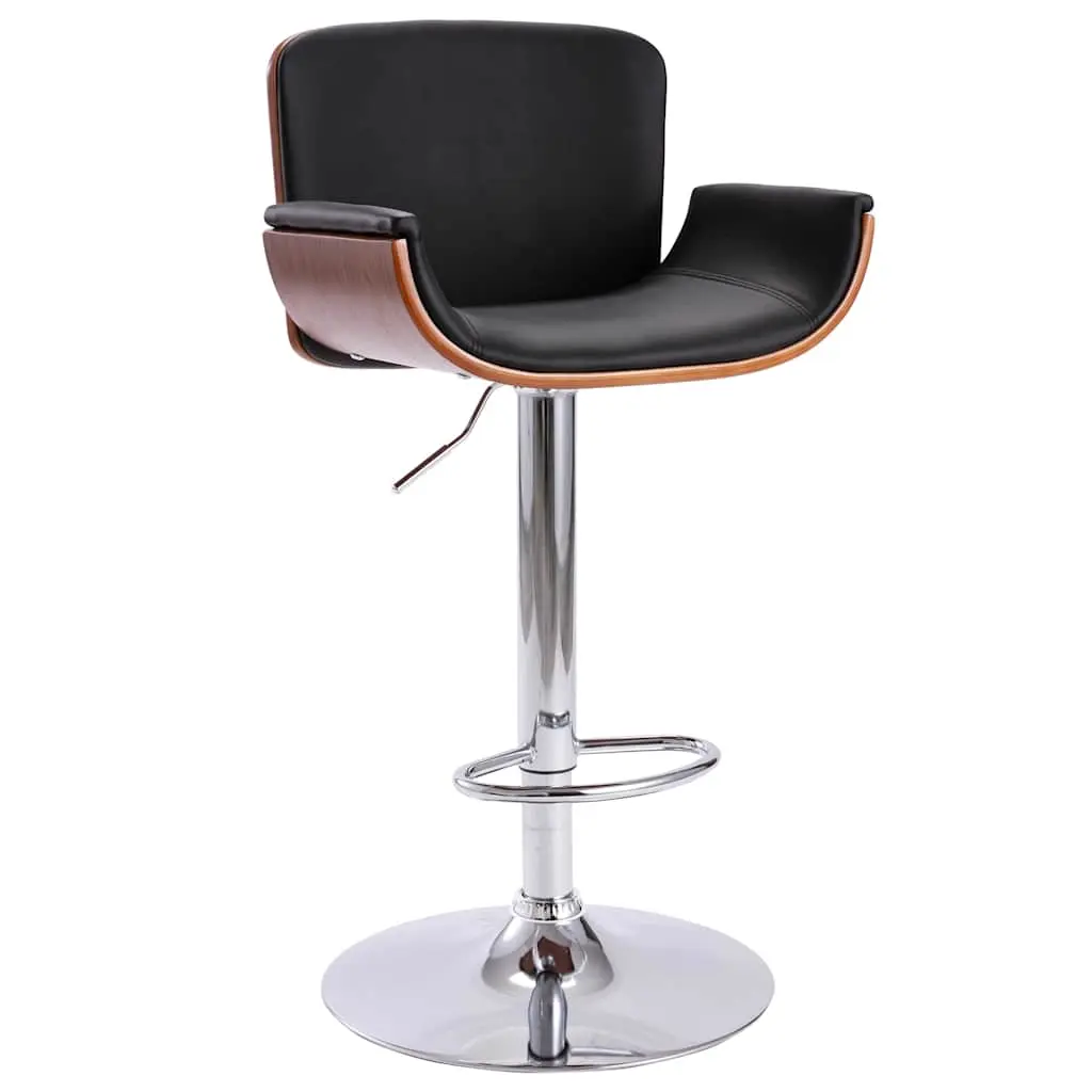 Bar Stool Black Faux Leather 287375 - Furniture