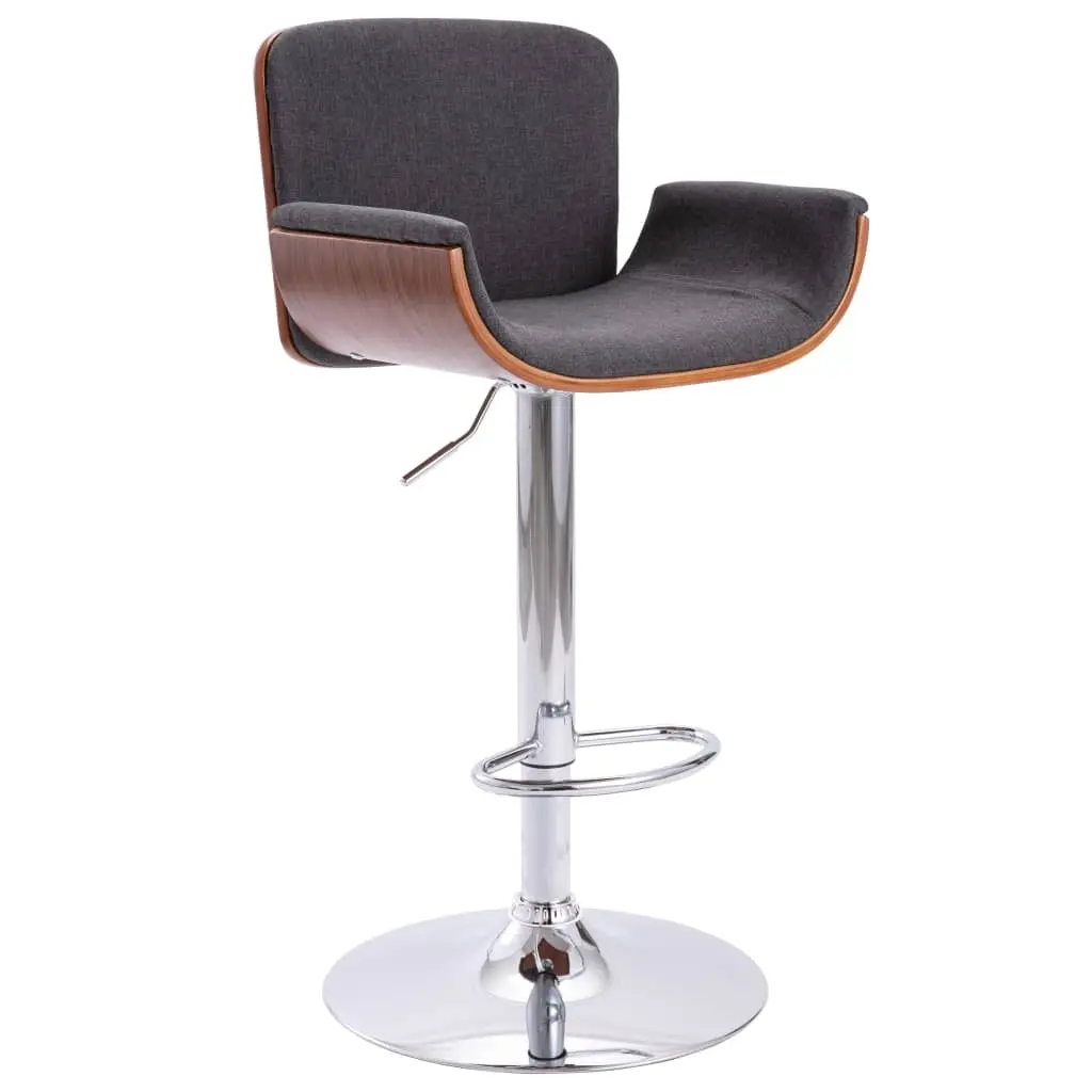 Bar Stool Grey Fabric 287379 - Furniture
