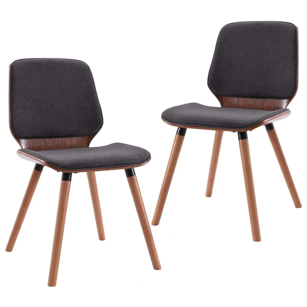 Dining Chairs 2 pcs Grey Fabric 287384 - Furniture
