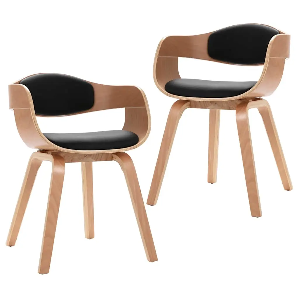 Dining Chairs 2 pcs Bent Wood and Faux Leather 287388 - Furniture