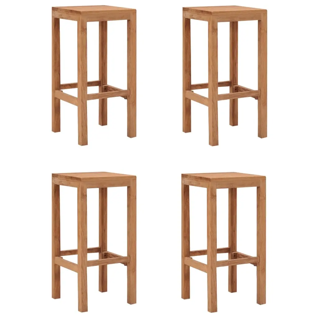 Bar Stools 4 pcs Solid Wood Teak 287233 - Furniture