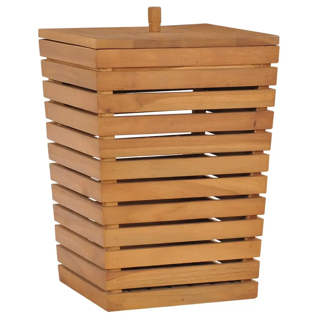 Laundry Basket 30x30x45 cm Solid Teak Wood 289074 - Home & Garden