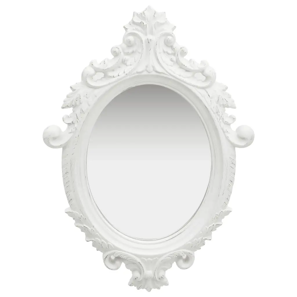 Wall Mirror Castle Style 56x76 cm White 320356 - Home & Garden