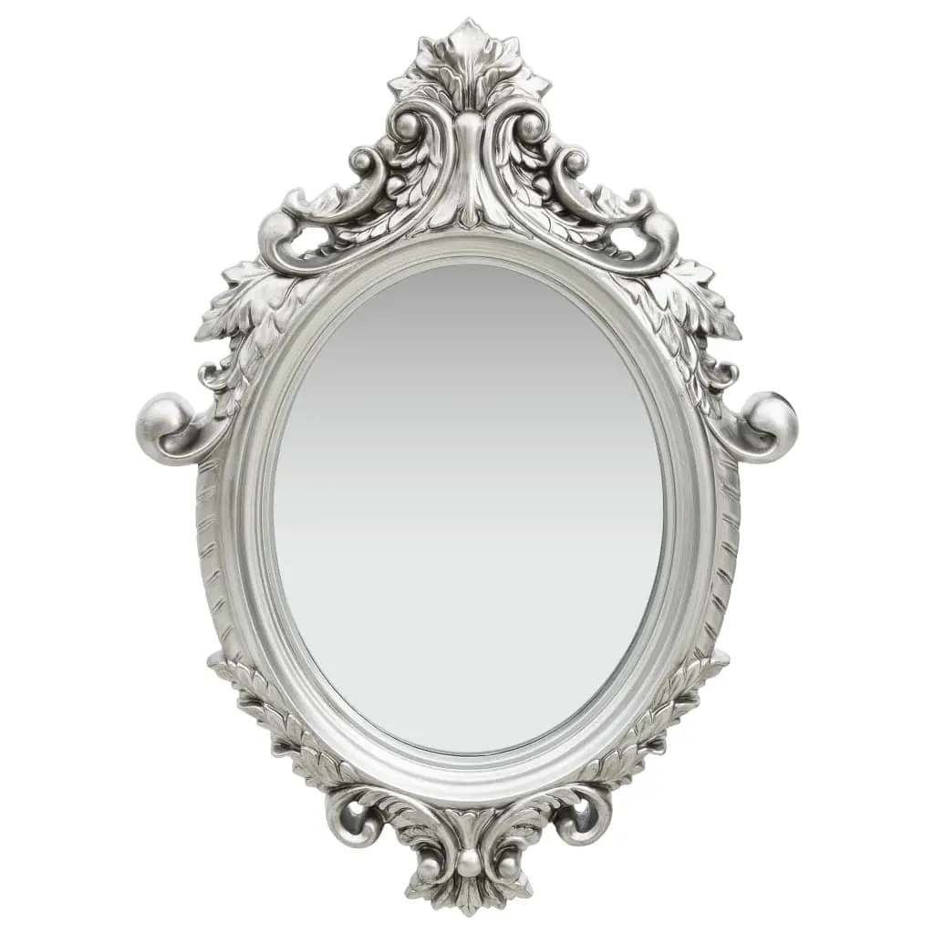 Wall Mirror Castle Style 56x76 cm Silver 320358 - Home & Garden