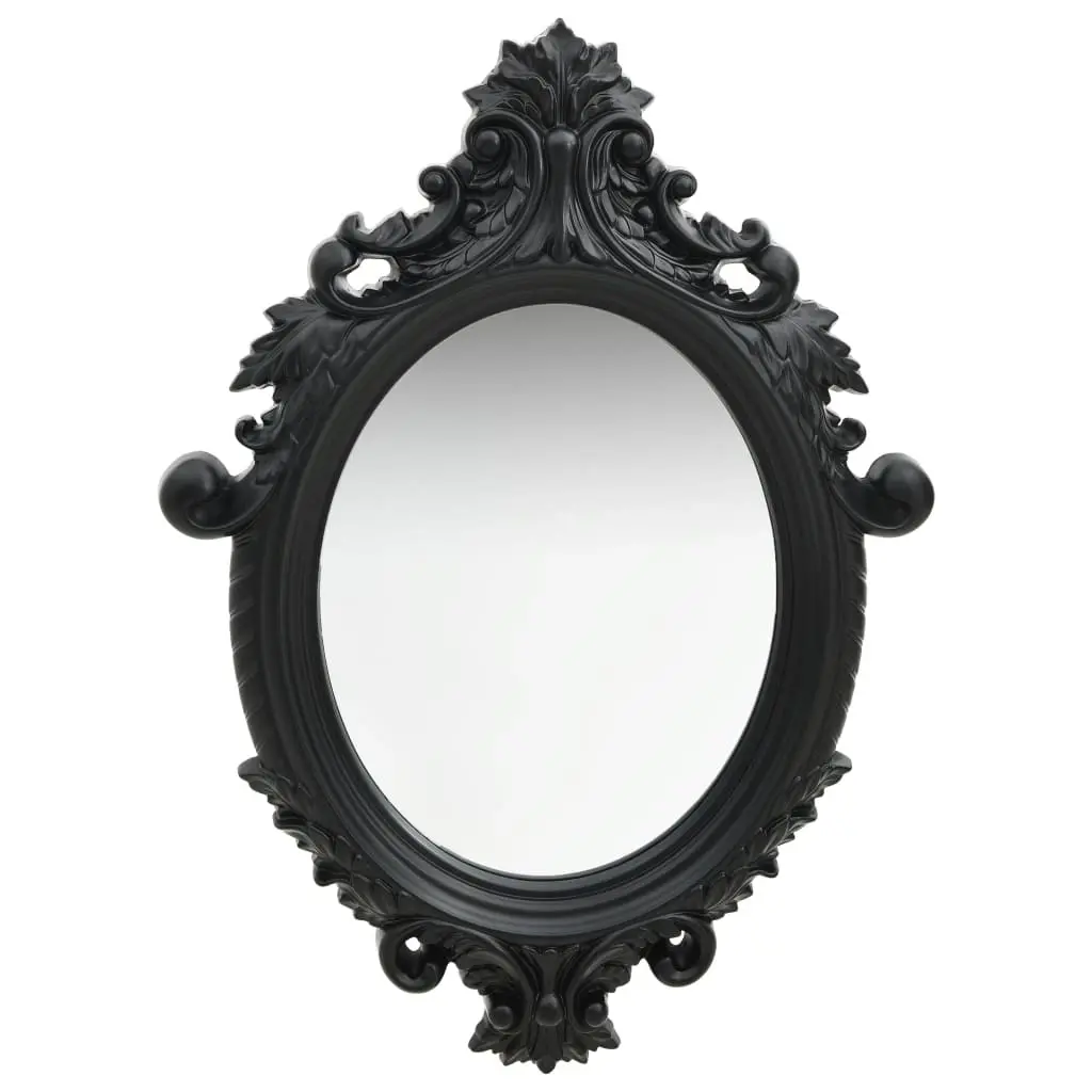 Wall Mirror Castle Style 56x76 cm Black 320359 - Home & Garden