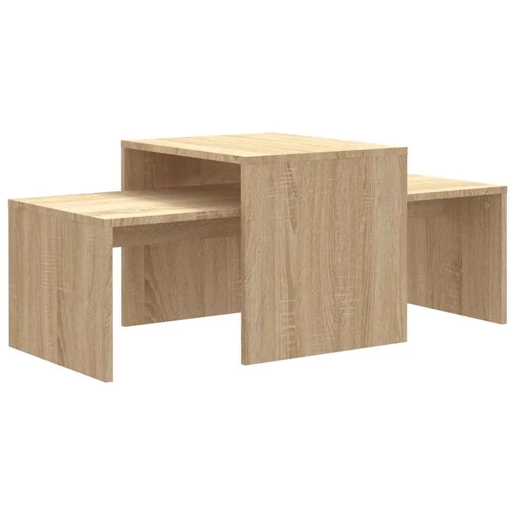 Coffee Table Set Sonoma Oak 100x48x40 cm Engineered Wood 802915 - Furniture