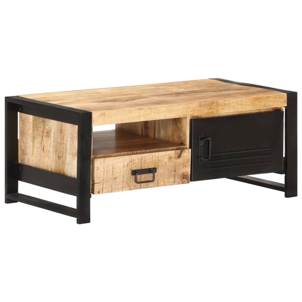 Coffee Table 100x50x40 cm Rough Mango Wood 320194 - Furniture
