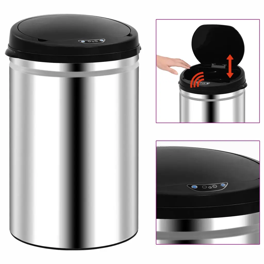 Automatic Sensor Dustbin 30 L Stainless Steel 322692 - Home & Garden