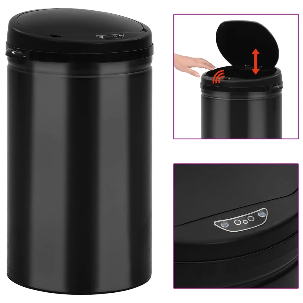 Automatic Sensor Dustbin 40 L Carbon Steel Black 322699 - Home & Garden