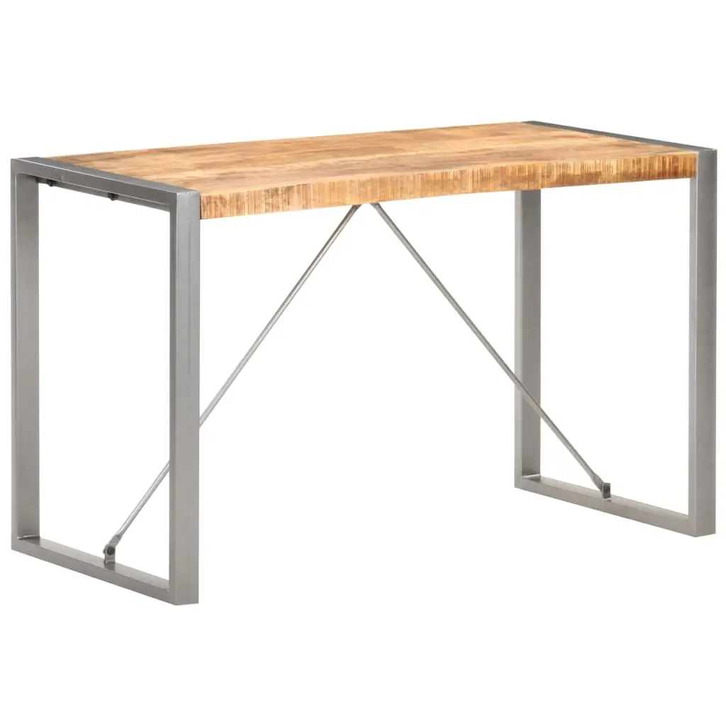 Dining Table 120x60x75 cm Solid Rough Mango Wood 321561 - Furniture