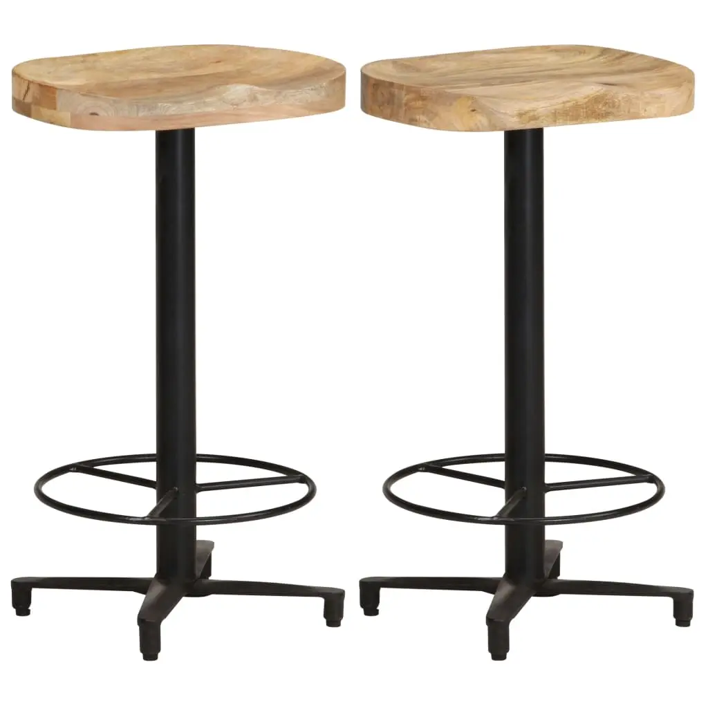 Bar Stools 2 pcs 66 cm Solid Mango Wood 321965 - Furniture