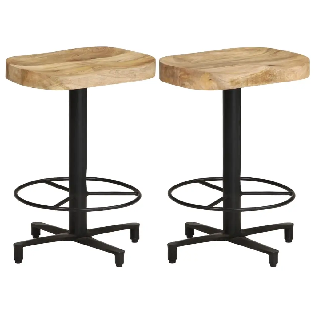 Bar Stools 2 pcs 52 cm Solid Mango Wood 321966 - Furniture