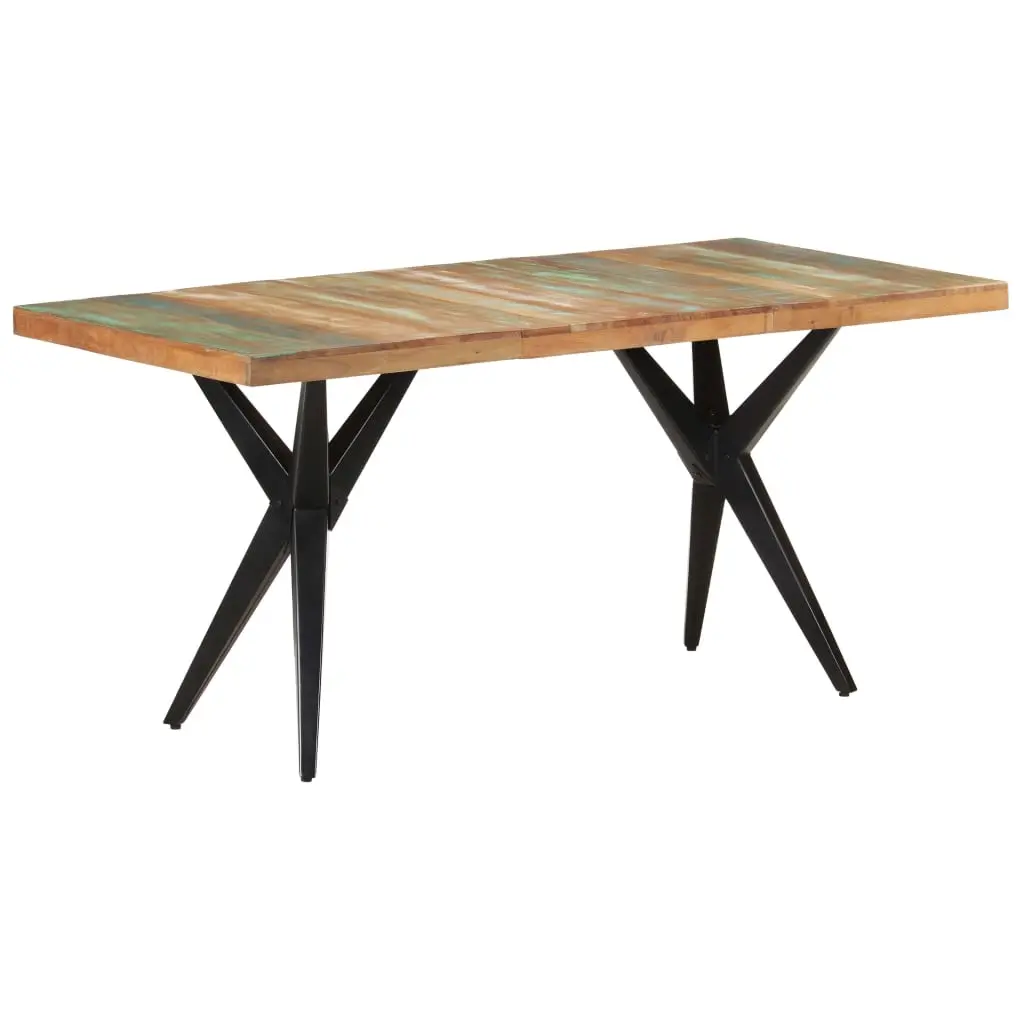 Dining Table 160x80x76 cm Solid Reclaimed Wood 323567 - Furniture