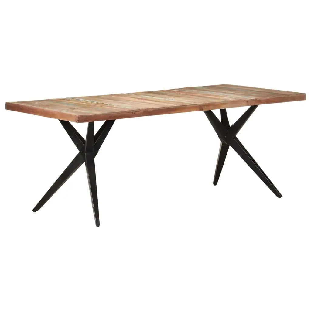 Dining Table 200x90x76 cm Solid Reclaimed Wood 323573 - Furniture