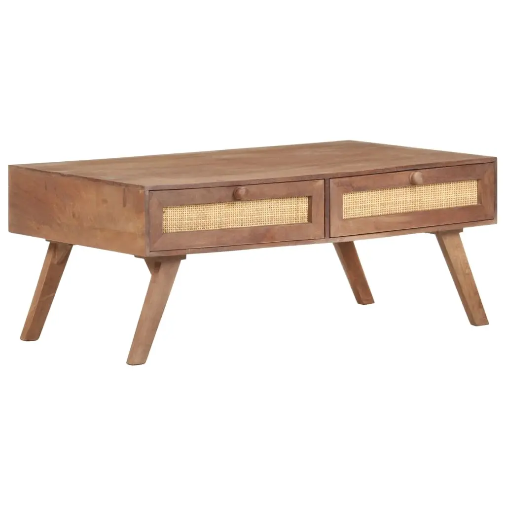Coffee Table 100x60x40 cm Solid Mango Wood 323599 - Furniture