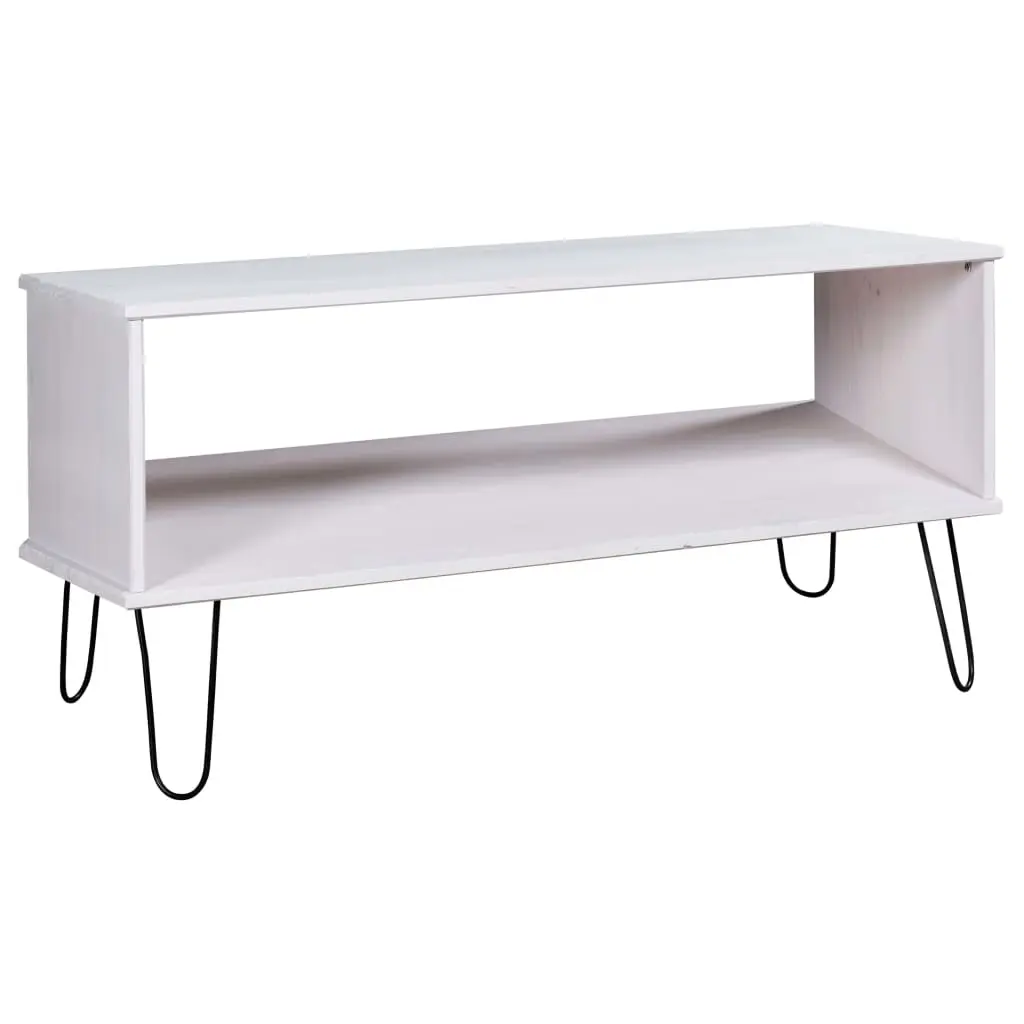 Coffee Table "New York" White Solid Pine Wood 321149 - Furniture