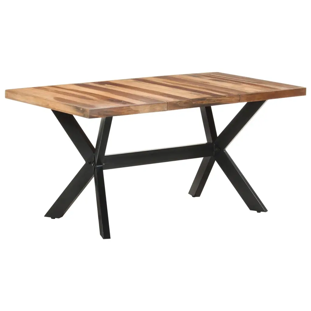 Dining Table 160x80x75 cm Solid Wood with Honey Finish 321547 - Furniture