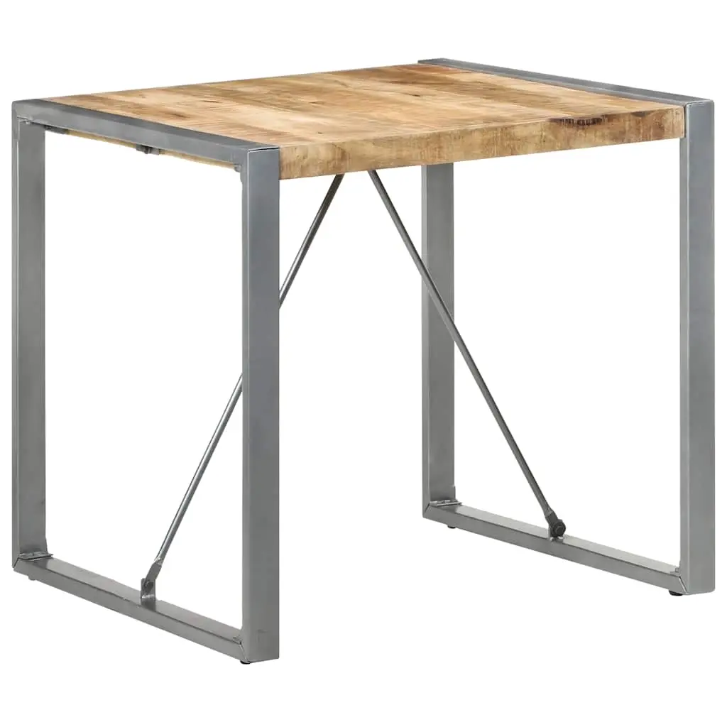 Dining Table 80x80x75 cm Rough Mango Wood 321603 - Furniture