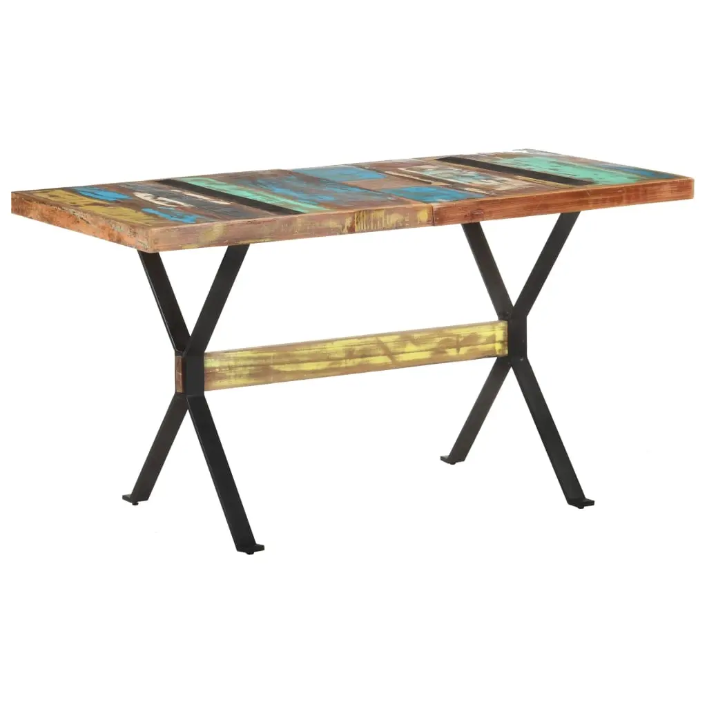 Dining Table 140x70x76 cm Solid Reclaimed Wood 321607 - Furniture