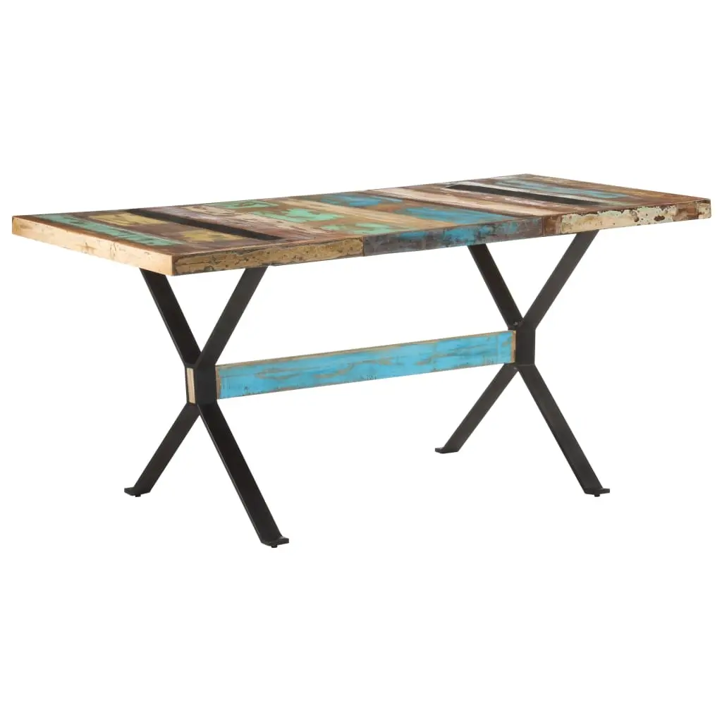 Dining Table 160x80x76 cm Solid Reclaimed Wood 321609 - Furniture