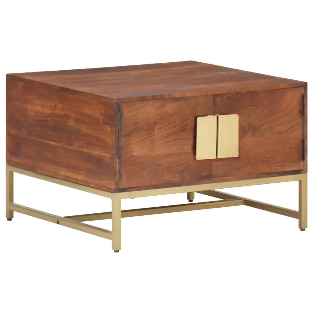 Coffee Table Honey Brown 67x67x45 cm Solid Acacia Wood 320376 - Furniture