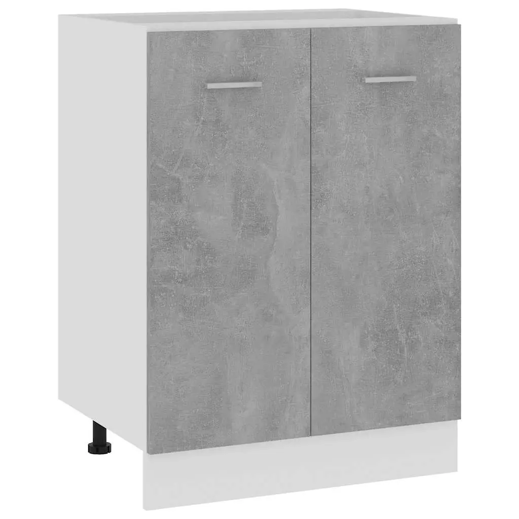 Bottom Cabinet Lyon Concrete Grey 60x46x81.5 cm Engineered Wood 801192 - Furniture
