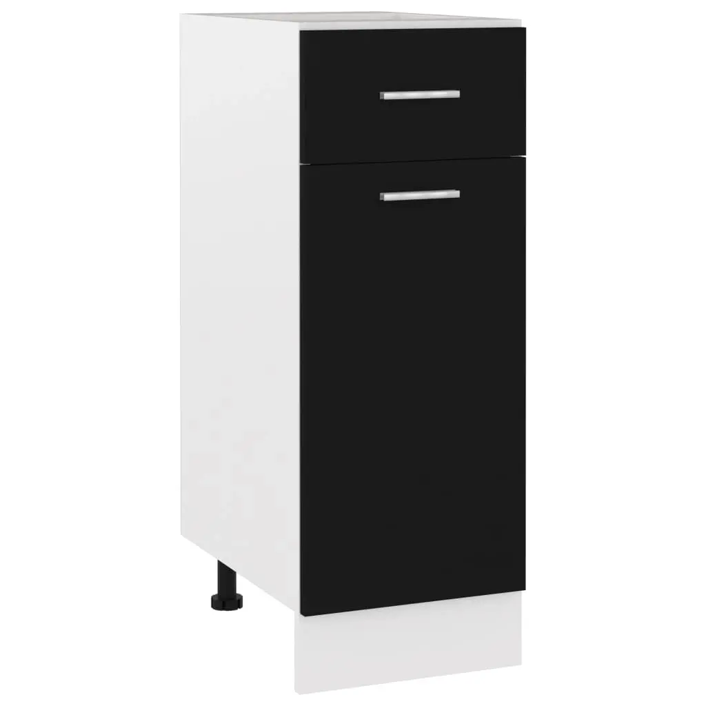 Drawer Bottom Cabinet Lyon Black 30x46x81.5 cm Engineered Wood 801205 - Furniture