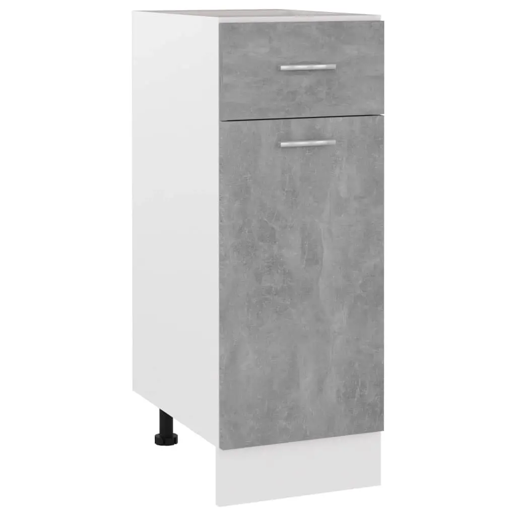 Drawer Bottom Cabinet Lyon Concrete Grey 30x46x81.5 cm Engineered Wood 801208 - Furniture