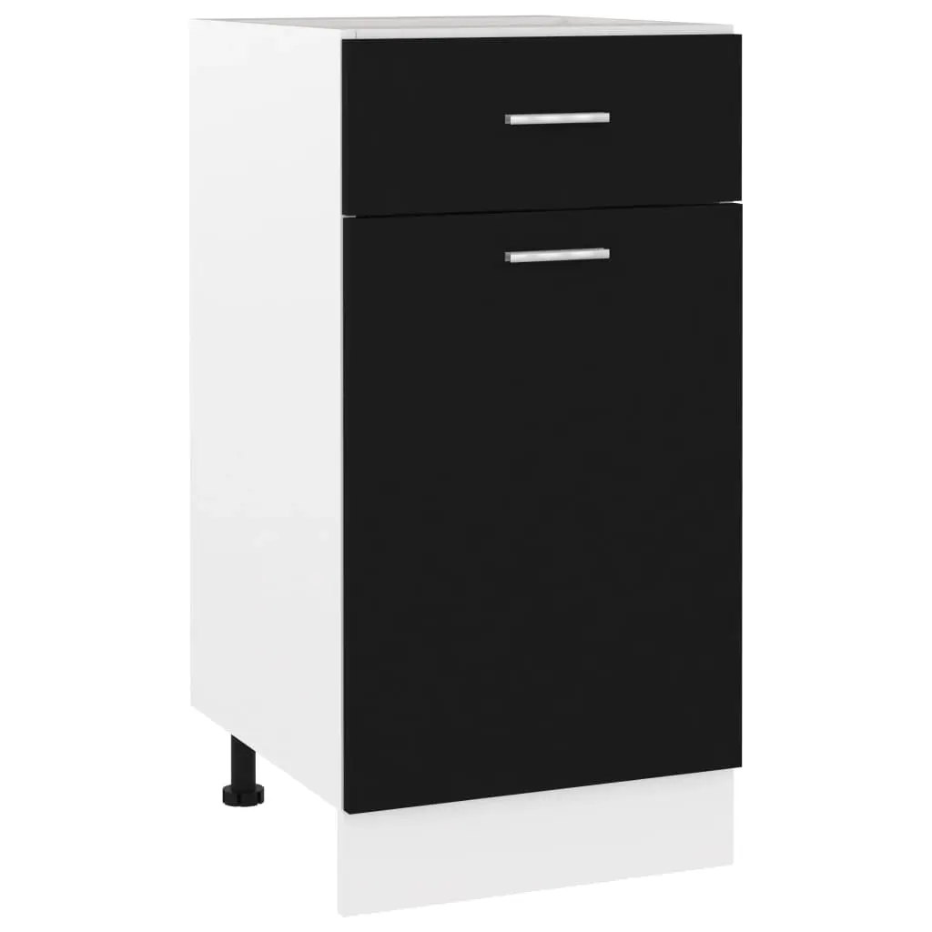 Drawer Bottom Cabinet Lyon Black 40x46x81.5 cm Engineered Wood 801213 - Furniture