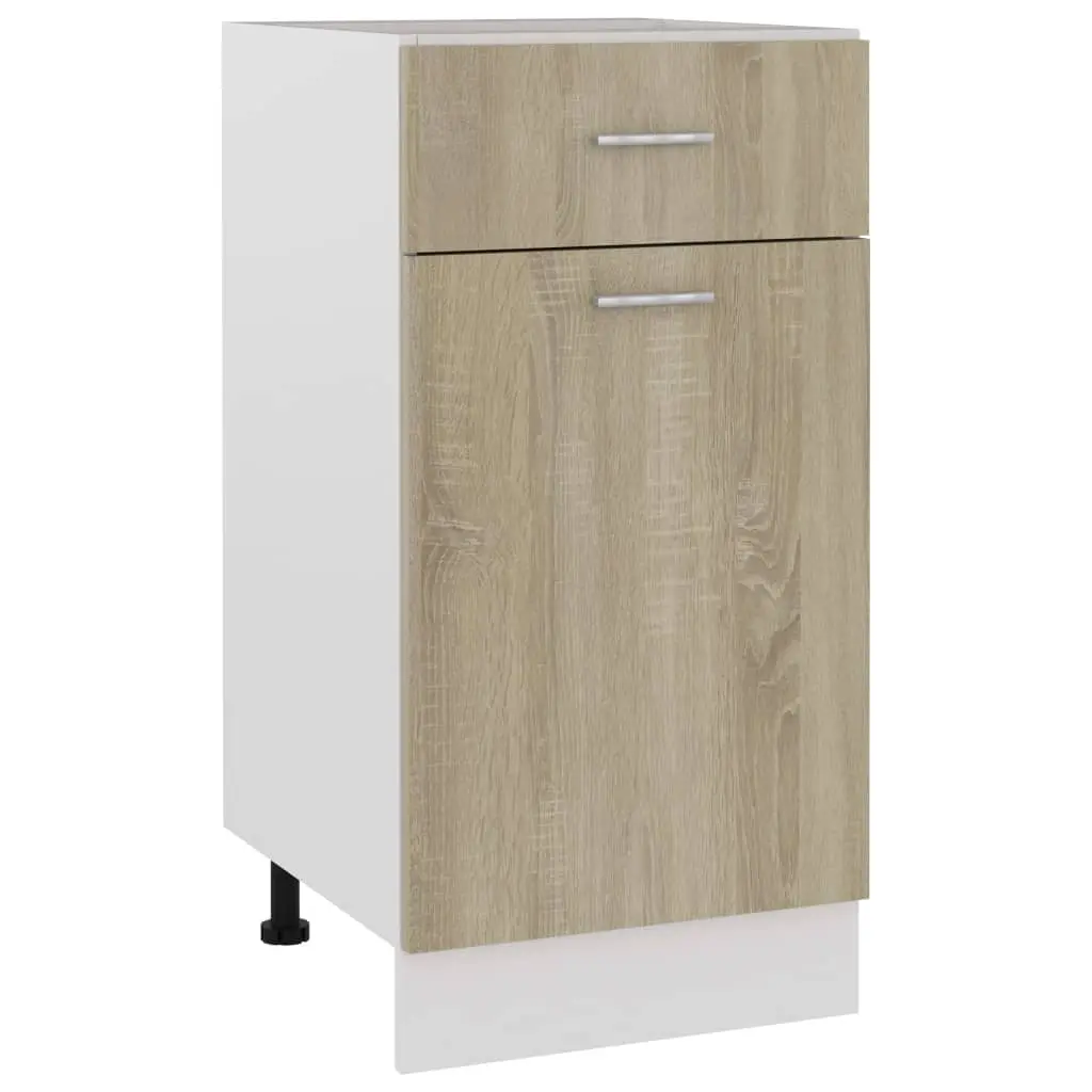Drawer Bottom Cabinet Sonoma Oak 40x46x81.5 cm Engineered Wood 801215 - Furniture