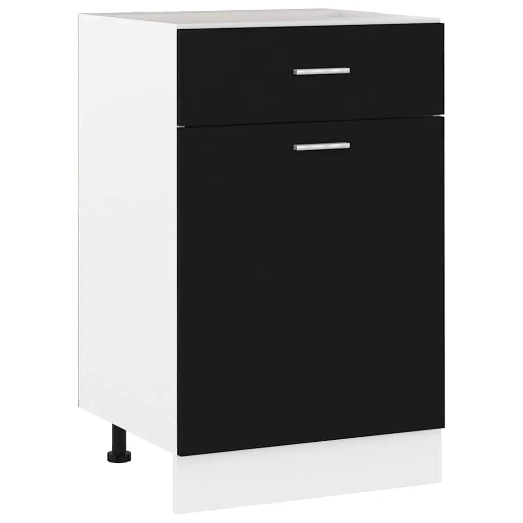 Drawer Bottom Cabinet Lyon Black 50x46x81.5 cm Engineered Wood 801221 - Furniture