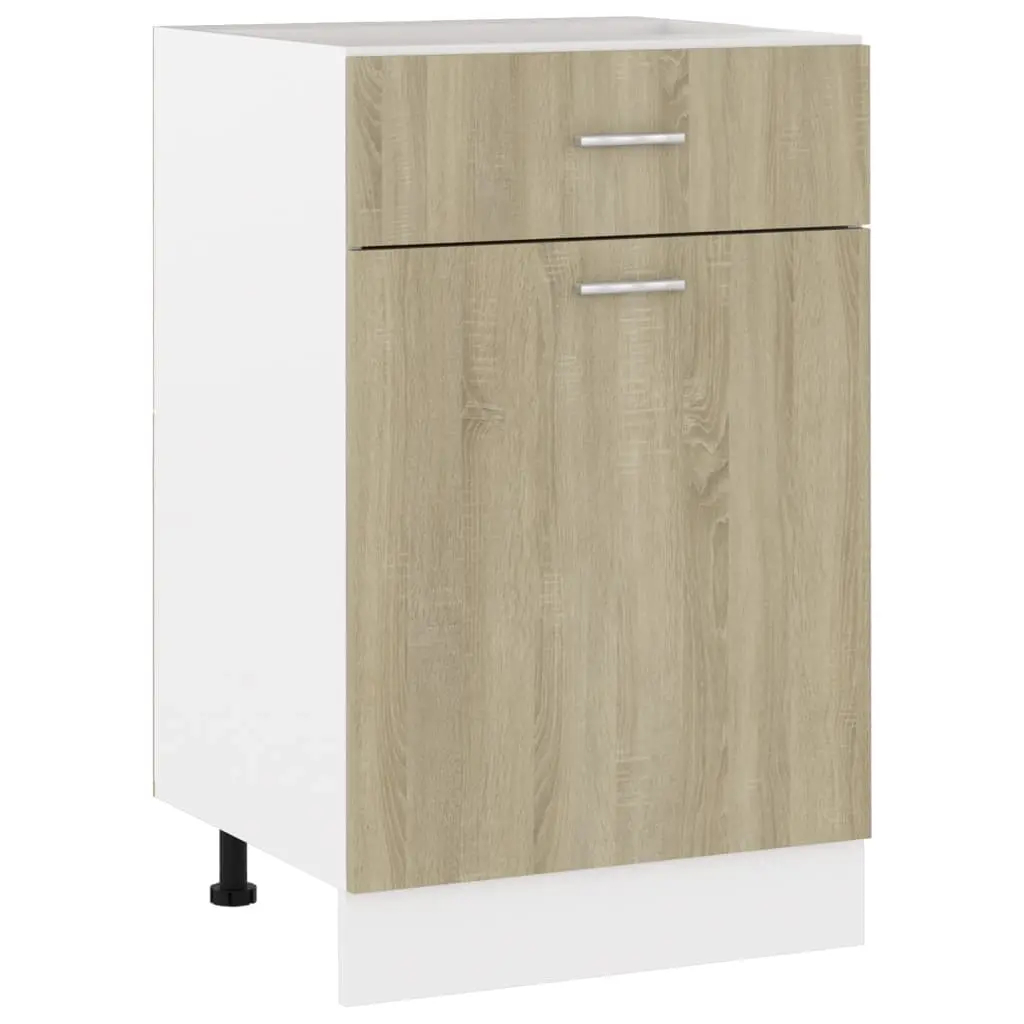 Drawer Bottom Cabinet Lyon Sonoma Oak 50x46x81.5 cm Engineered Wood 801223 - Furniture