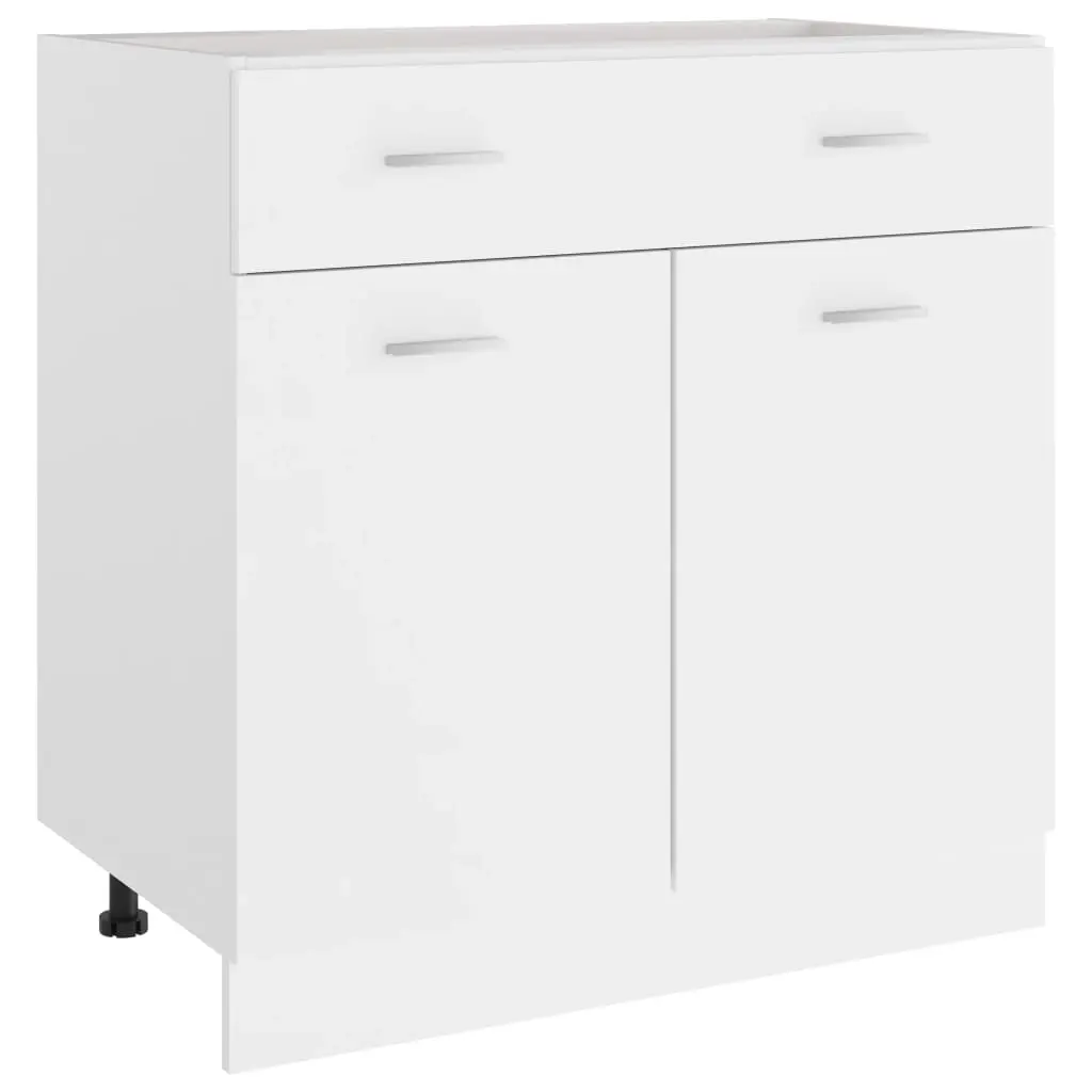 Drawer Bottom Cabinet Lyon White 80x46x81.5 cm Engineered Wood 801236 - Furniture