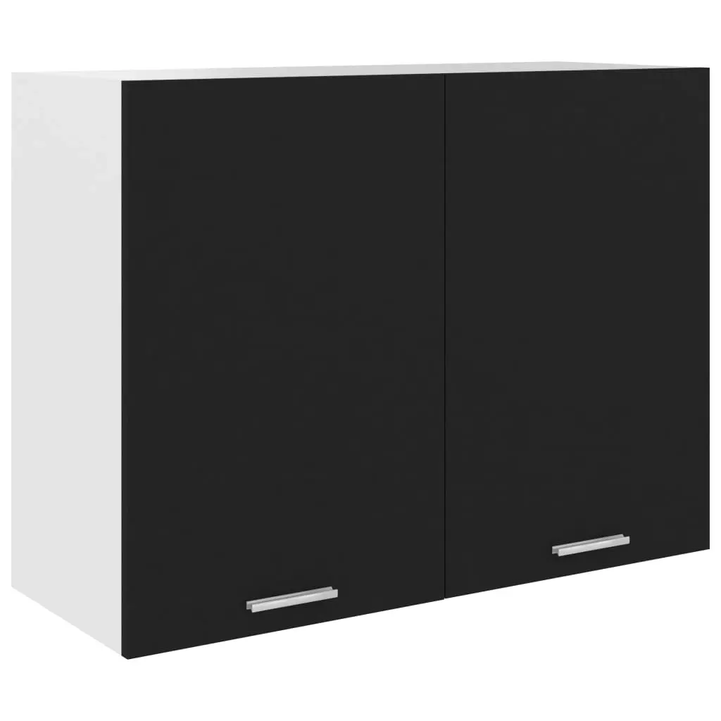 Hanging Cabinet Lyon Black 80x31x60 cm Engineered Wood 801277 - Furniture