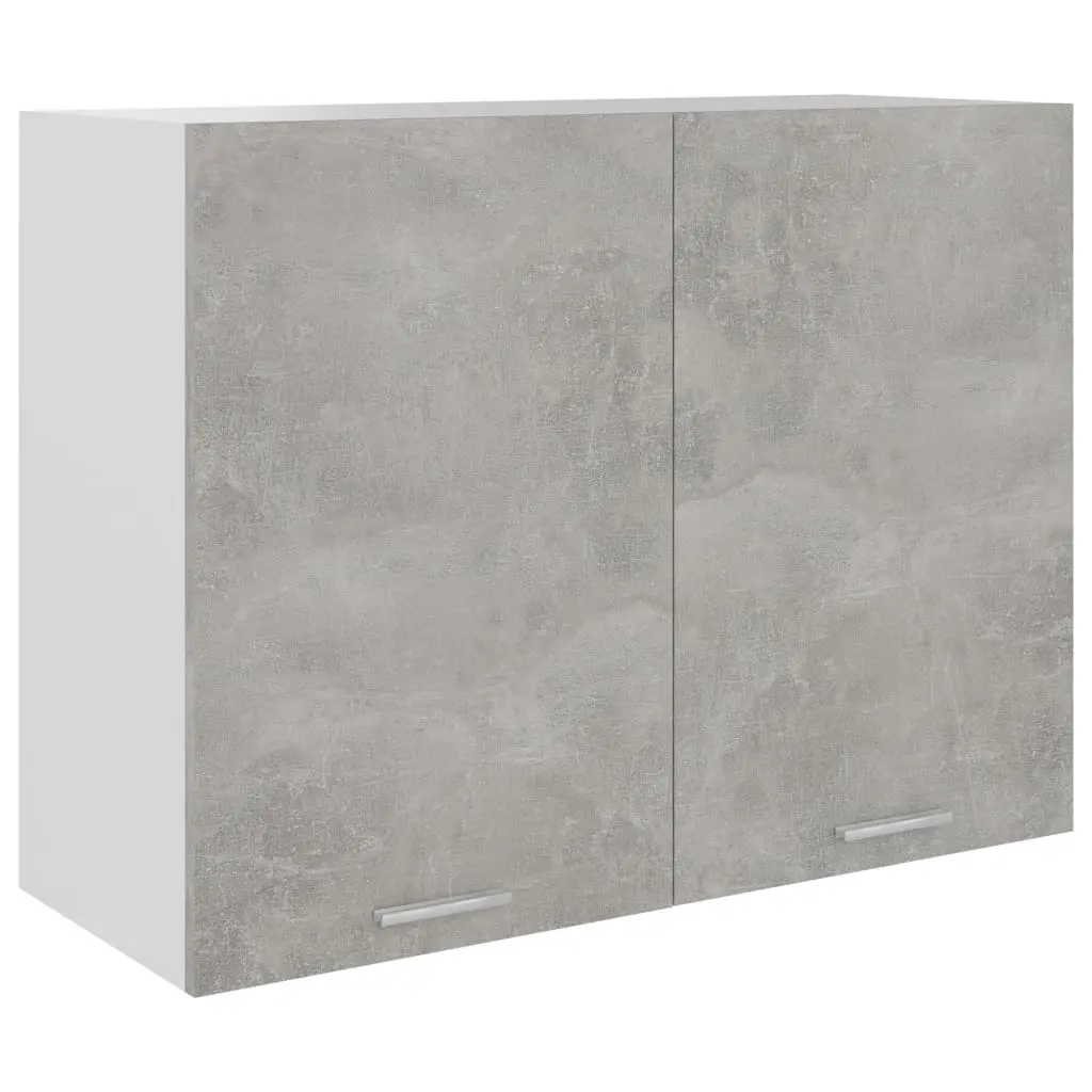 Hanging Cabinet Concrete Grey 80x31x60 cm Engineered Wood 801280 - Furniture