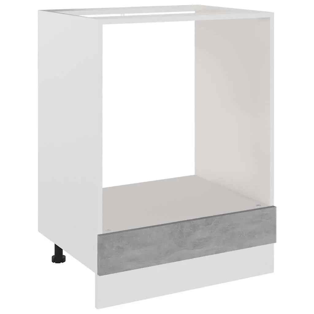 Oven Cabinet Lyon Concrete Grey 60x46x81.5 cm Engineered Wood 802501 - Furniture